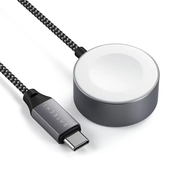 Беспроводная зарядка Satechi USB-C Magnetic Charging Cable для Apple Watch Серая - фото 3 - id-p226740553