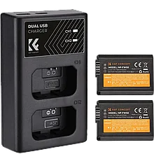 2 аккумулятора NP-FW50 + зарядное устройство K&F Concept KF28.0015