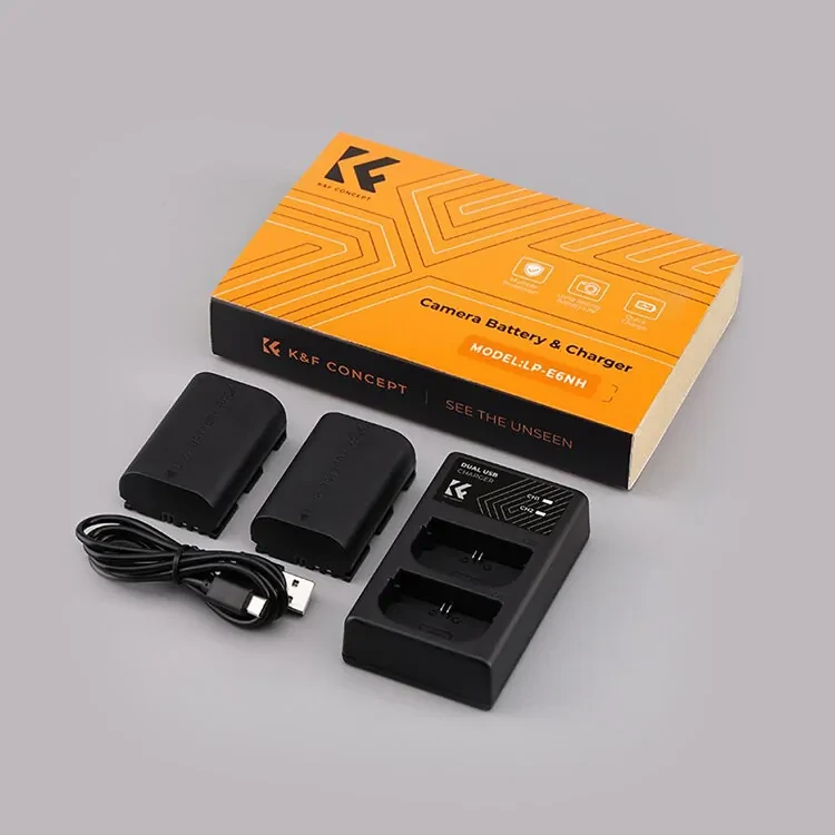 2 аккумулятора LP-E6NH + зарядное устройство K&F Concept KF28.0021 - фото 7 - id-p226743561