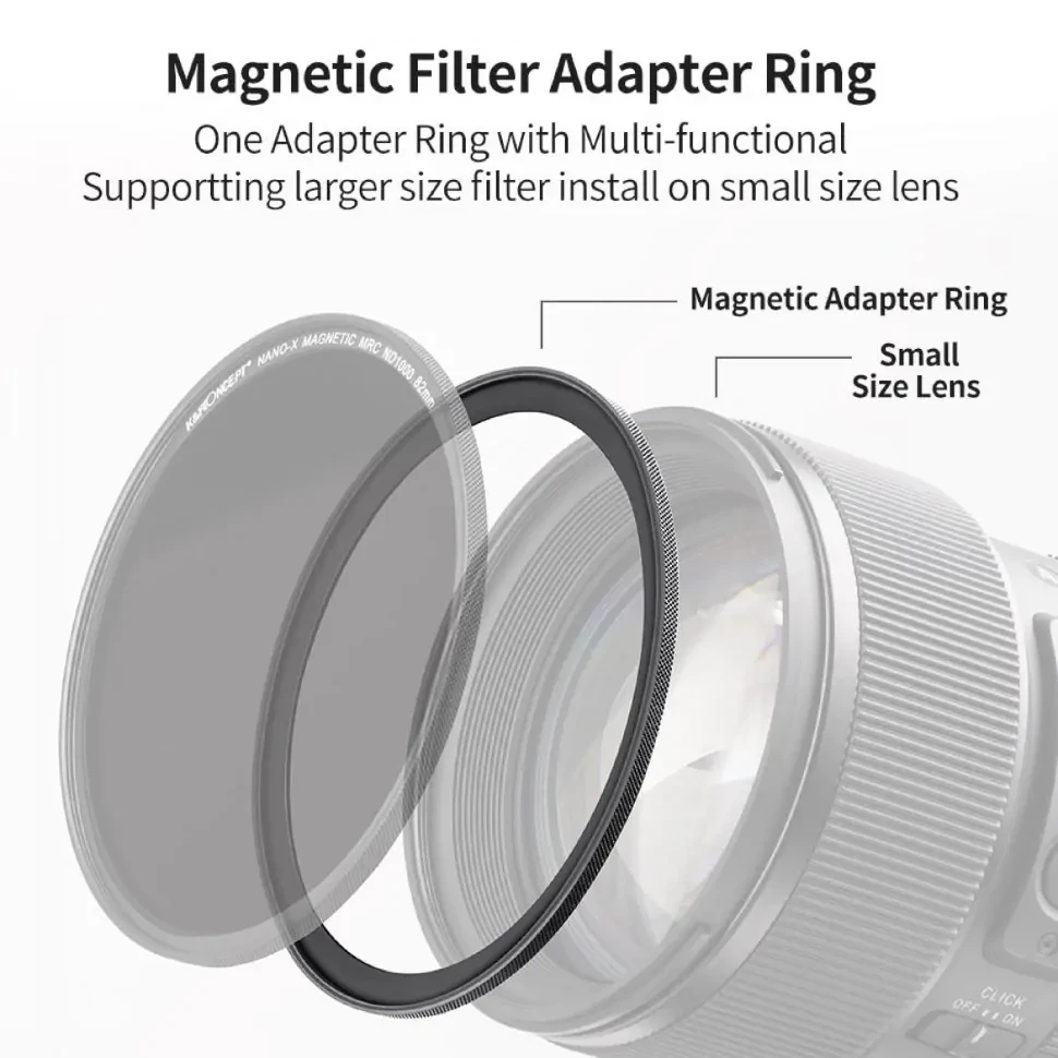 Переходное кольцо K&F Concept Magnetic 52-77мм - фото 5 - id-p226744521