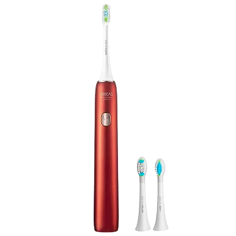 Электрическая зубная щетка Soocas Weeks X3U (в комплекте 2 доп. насадки) Красная - фото 1 - id-p226738605
