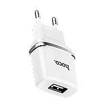 Сетевой адаптер HOCO C11 Smart Белый + кабель MicroUSB, фото 2