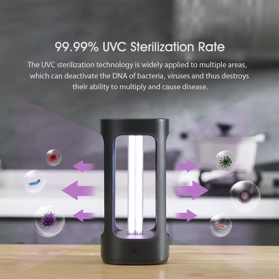 Дезинфицирующая лампа Xiaomi FIVE Smart Sterilization Light Чёрная - фото 2 - id-p226738677