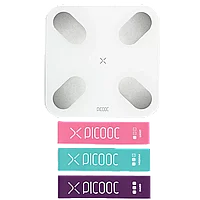 Умные весы Picooc Mini Pro Белые + фитнес-ленты и видеоуроки в подарок