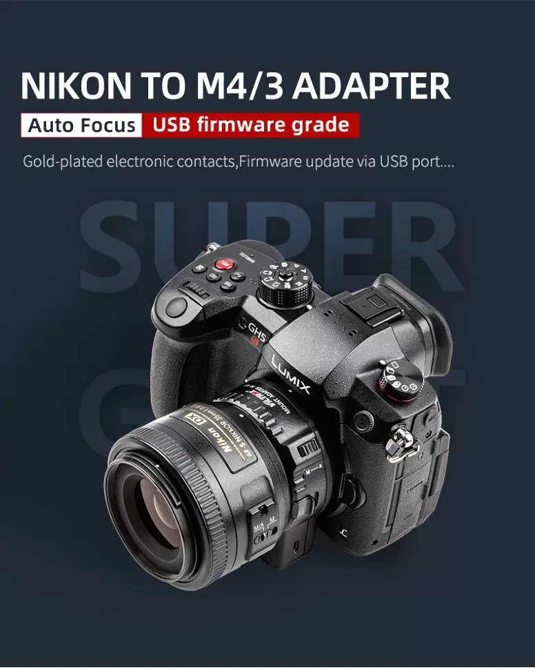 Адаптер Viltrox NF-M1 для объектива F-mount на байонет Micro 4/3 - фото 5 - id-p226744645