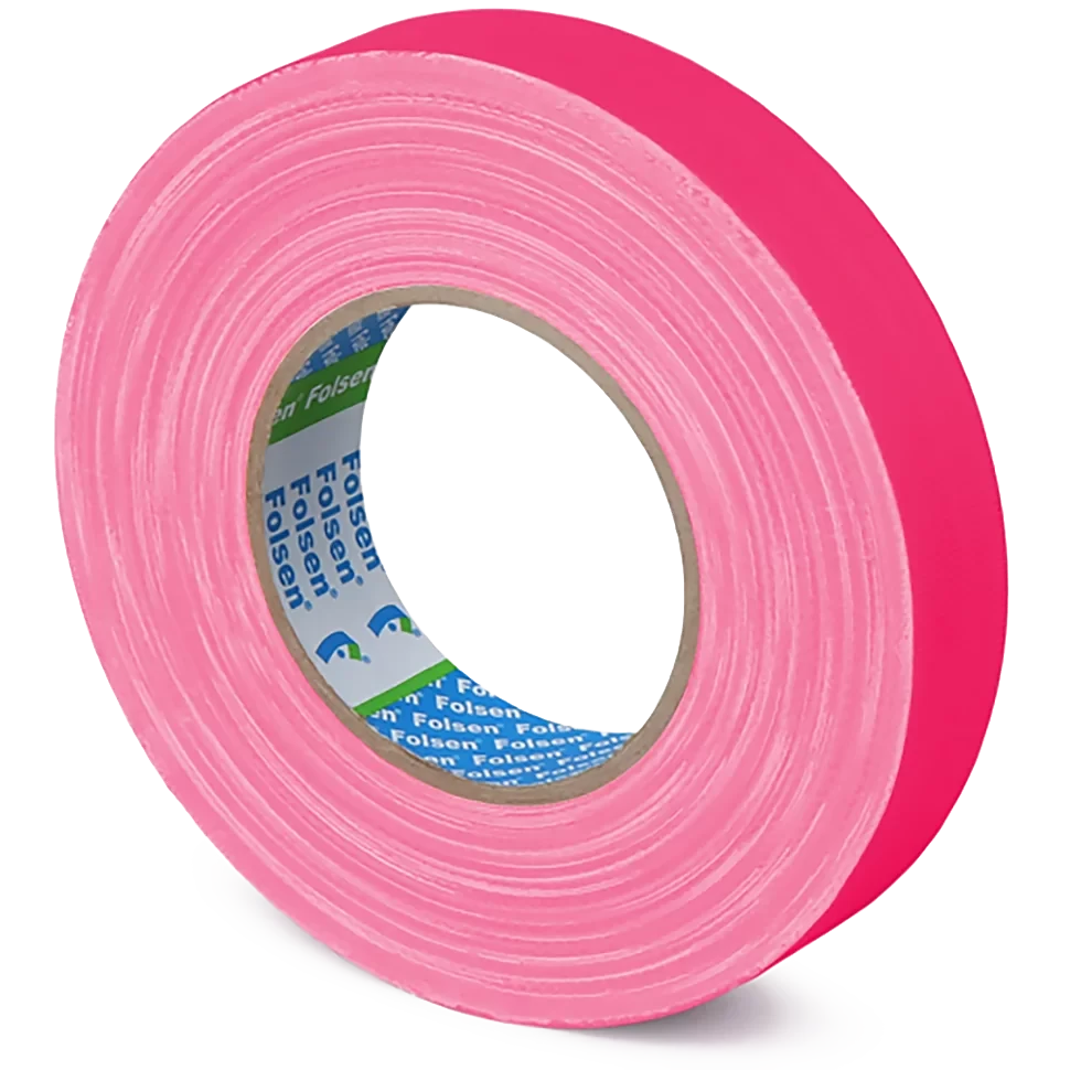 Gaffer tape флуоресцентный Folsen Premium FL 24мм Розовый - фото 1 - id-p226742712