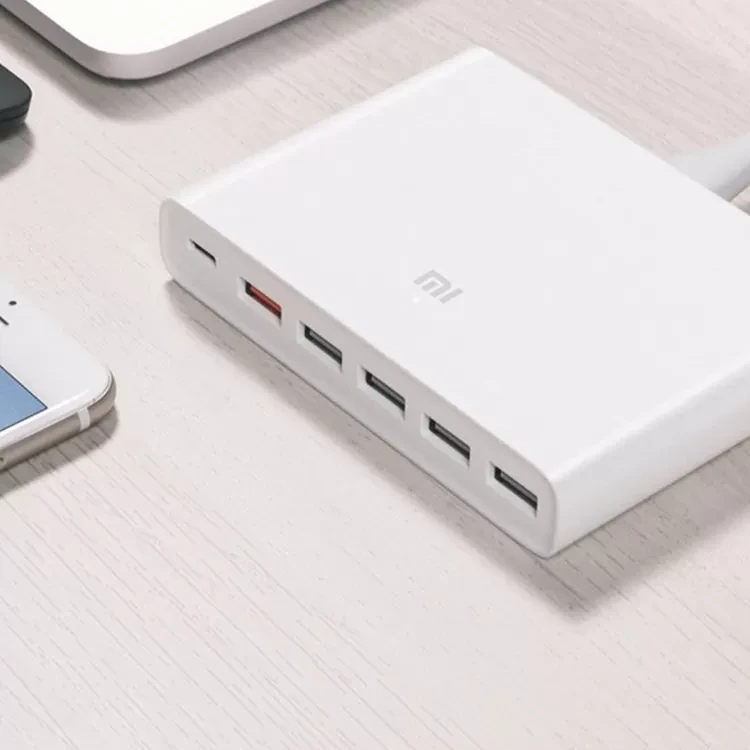 Зарядное устройство Xiaomi USB Charger 6 портов Белое - фото 2 - id-p226740724