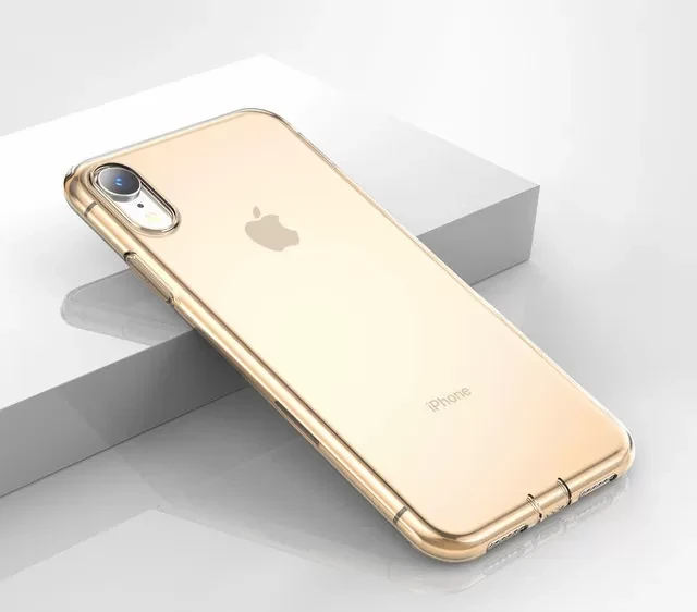 Чехол Baseus Simplicity (dust-free) для iPhone XR Transparent Gold - фото 2 - id-p226739748