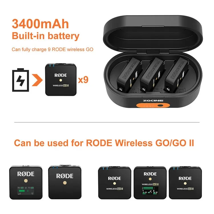 Зарядный кейс ZGCine ZG-R30 для RODE Wireless GO/GO II (Уцененный кат. А) - фото 5 - id-p226738792