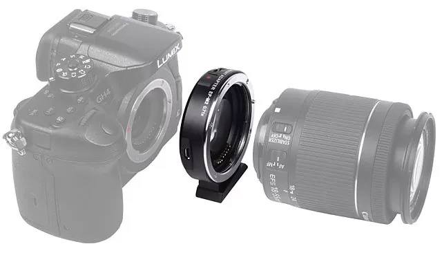 Адаптер Viltrox EF-M2 II (v.2) для объектива Canon EF на байонет Micro 4/3 (Уцененный кат. А) - фото 8 - id-p226738811