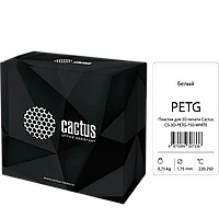 Пластик для 3D принтера Cactus PETG d1.75мм 0.75кг Белый