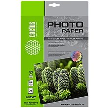 Фотобумага для струйной печати Cactus CS-GSA413020 A4 130г/м2 глянцевая самоклеящаяся (20л)