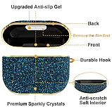 Чехол PQY Crystal Fabric для Apple Airpods 3 Синий, фото 9