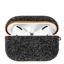 Чехол PQY Crystal Fabric для Apple Airpods Pro Чёрный