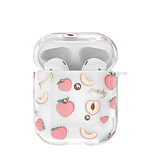 Чехол PQY Fruit для Apple Airpods Peach