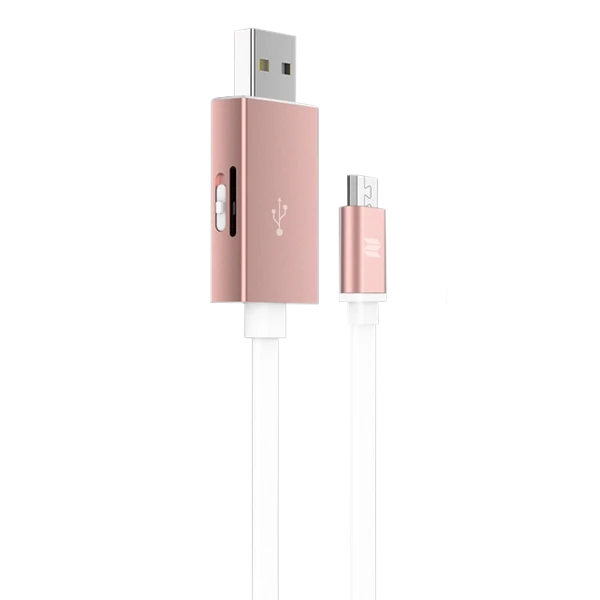 Кабель с карт-ридером Rock Space Micro USB OTG Розовое золото - фото 1 - id-p226740961