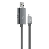 Кабель с карт-ридером Rock Space Micro USB OTG Графитовый