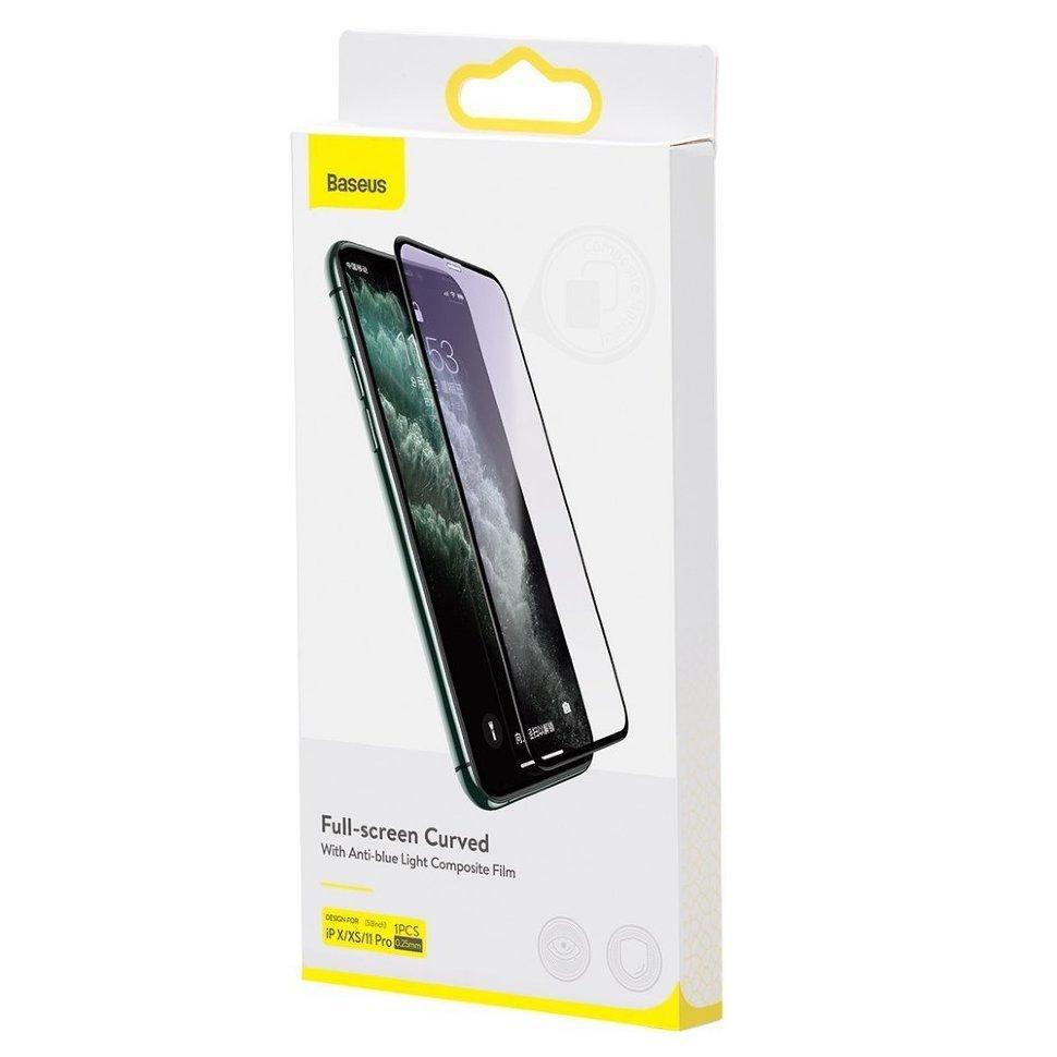 Пленка Baseus 0.25mm Full-screen с защитой зрения для iPhone XR/11 Чёрная - фото 10 - id-p226739995