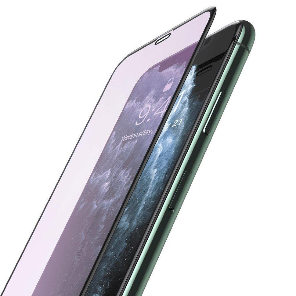 Пленка Baseus 0.25mm Full-screen с защитой зрения для iPhone XS Max/11 Pro Max Чёрная - фото 2 - id-p226739997