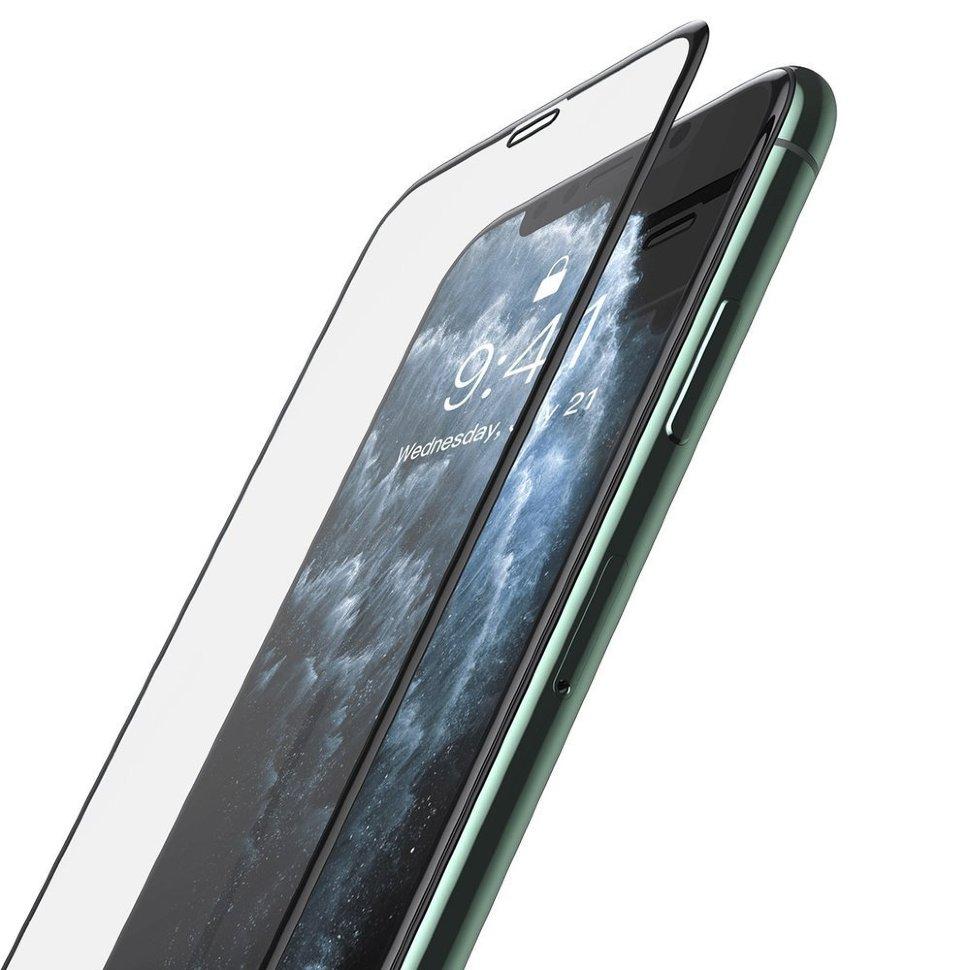 Пленка Baseus 0.25mm Full-screen для iPhone XS Max/11 Pro Max Чёрная - фото 6 - id-p226740018