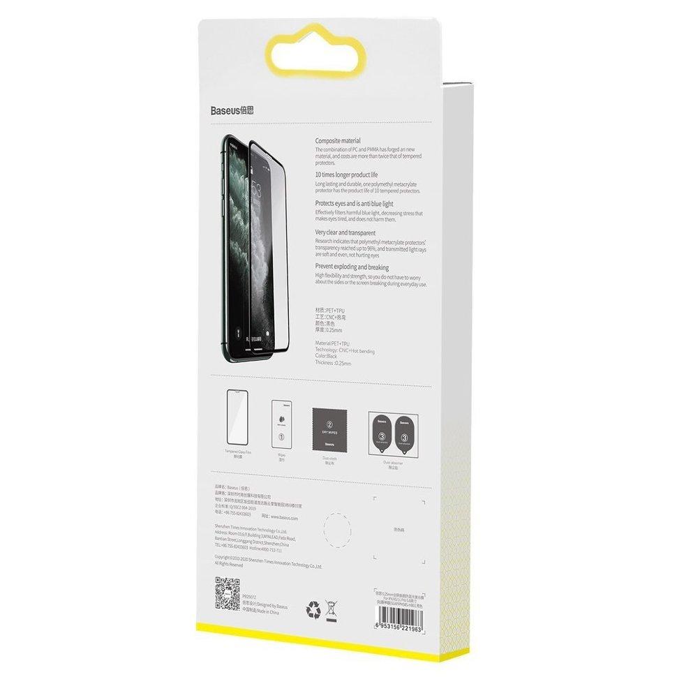 Пленка Baseus 0.25mm Full-screen для iPhone XS Max/11 Pro Max Чёрная - фото 10 - id-p226740018