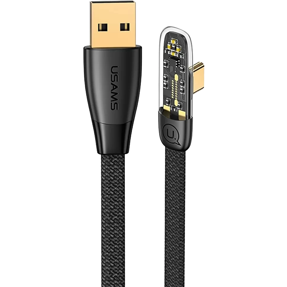 Кабель USAMS US-SJ585 USB - Type-C 6A 66W 1.2м Чёрный - фото 1 - id-p226741025