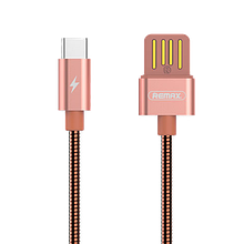 Кабель металлический Remax Silver Serpent USB - Type-C Розовое золото
