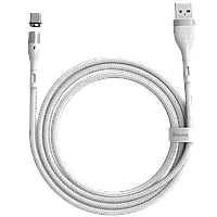 Кабель Baseus Zinc Magnetic USB - Type-C 5A 1м Белый
