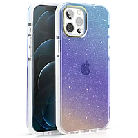 Чехол PQY Ombre для iPhone 12/12 Pro Синий и Фиолетовый