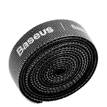 Лента для стяжки Baseus Colourful Circle Velcro strap 1м Чёрная