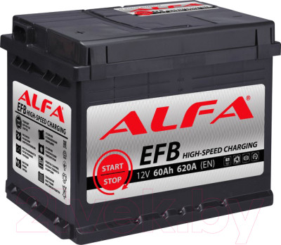 Автомобильный аккумулятор ALFA battery EFB R 620A (60 А/ч) - фото 1 - id-p225911469