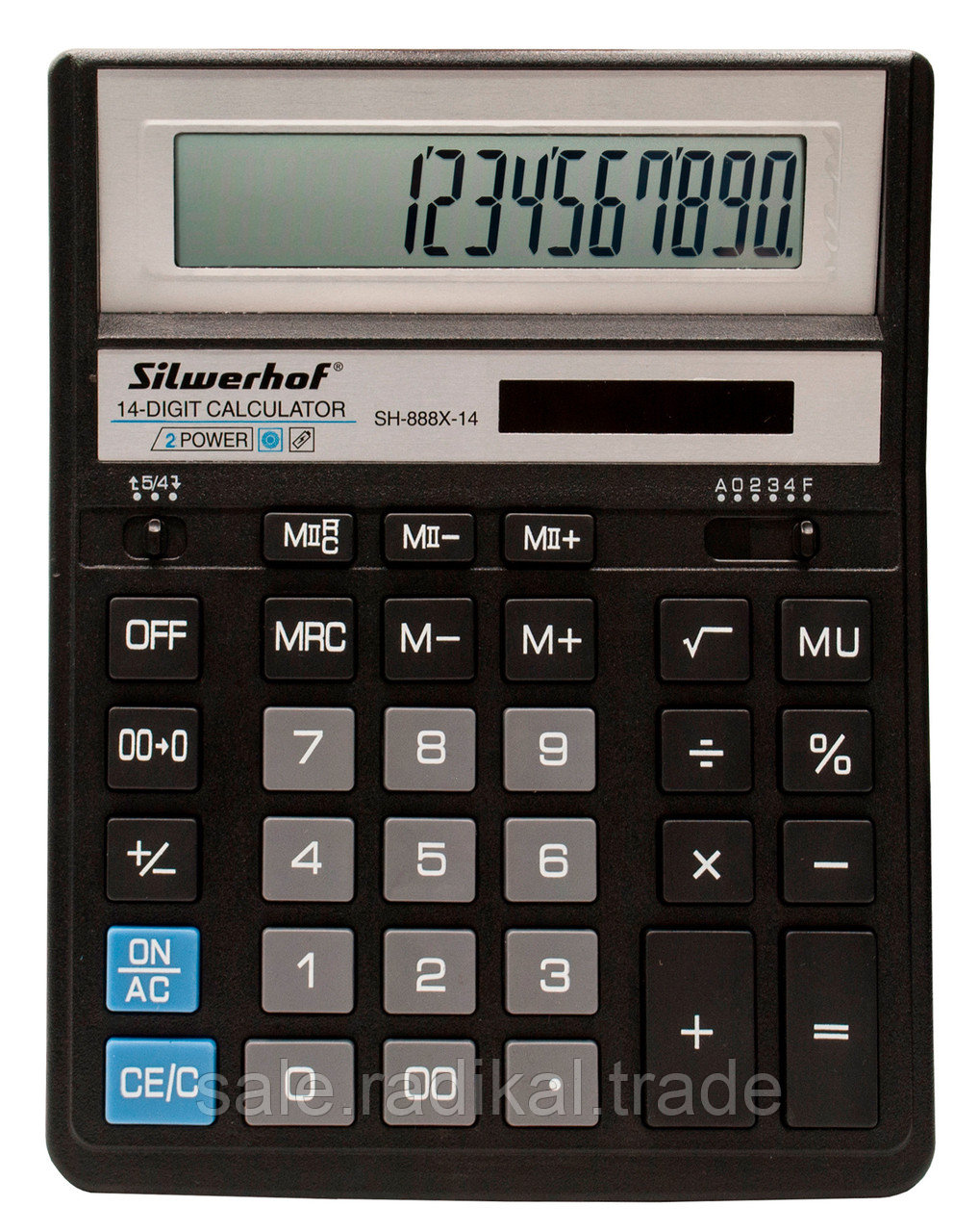 Калькулятор настольный Silwerhof SH-888X-14 черный 14-разр., 1789284 - фото 1 - id-p226747333