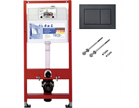Инсталляция для унитаза Tece 9400407 в комплекте с черной матовой кнопкой