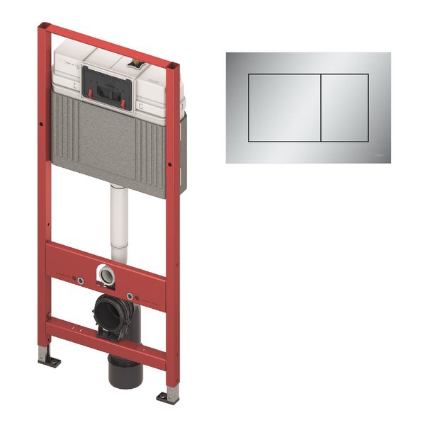 Инсталляция для унитаза Tece 9400402 в комплекте с хром матовой кнопкой