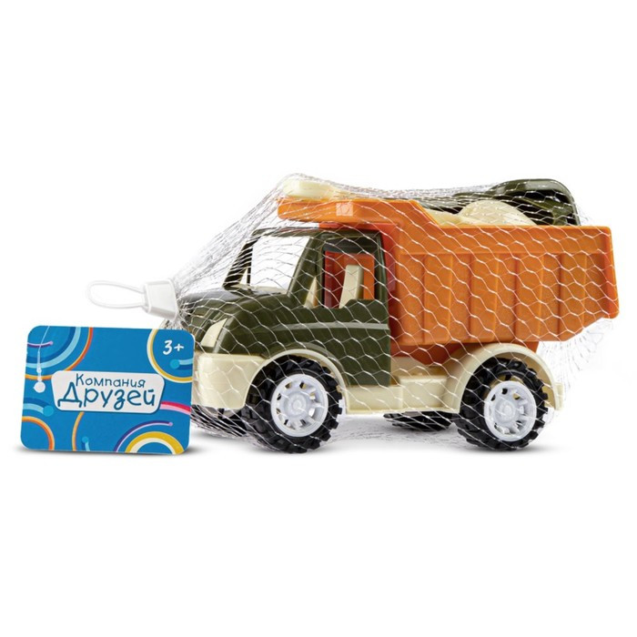 Песочный набор с грузовиком хаки-коричневый(лопатка и грабли 19см, 4 формочки) JB5300672 - фото 7 - id-p226747806