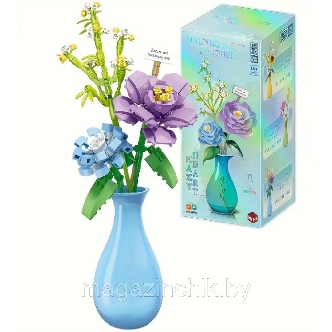Конструктор Букет цветов + керамическая ваза, Zhe Gao 622007 - фото 1 - id-p226747824