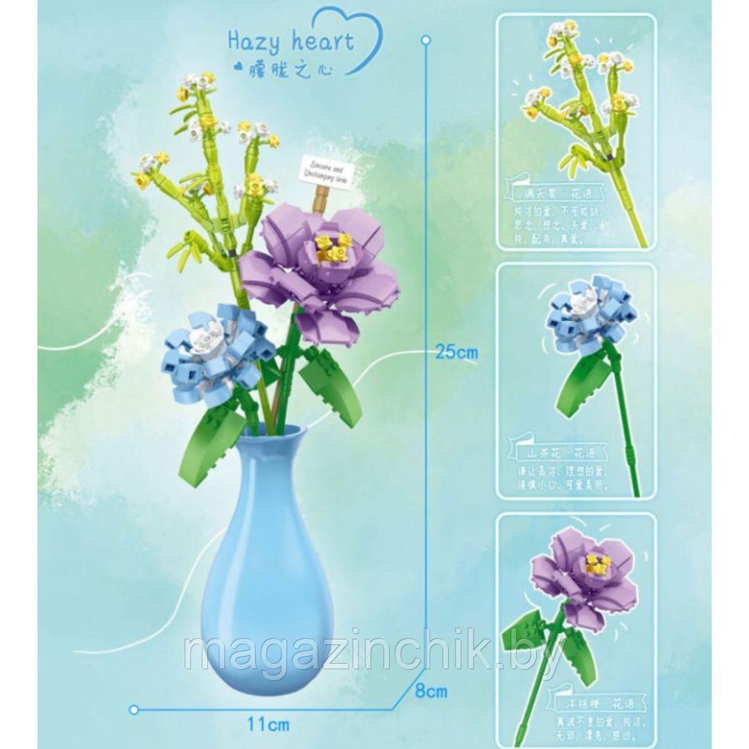 Конструктор Букет цветов + керамическая ваза, Zhe Gao 622007 - фото 4 - id-p226747824