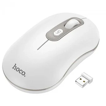 Мышь беспроводная HOCO GM21 PLATINUM 2.4G WIRELESS BUSINESS MOUSE WHITE/GRAY