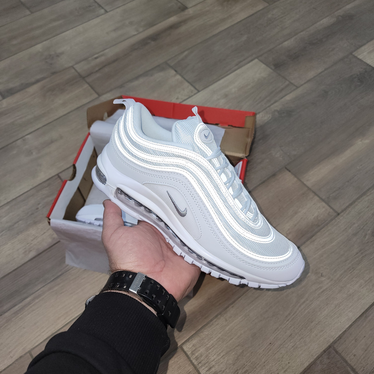 Кроссовки Nike Air Max 97 White - фото 6 - id-p81390722