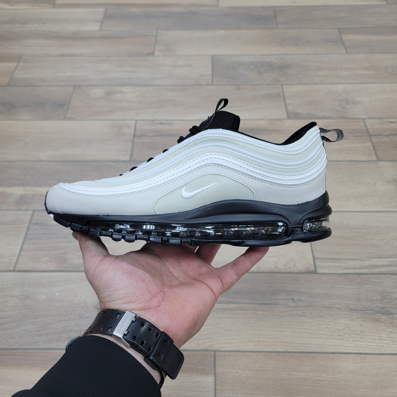 Кроссовки Nike Air Max 97 White Black - фото 1 - id-p92086381