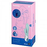Расширяющийся смарт-вибратор с клиторальным стимулятором Satisfyer Air Pump Bunny 5+ зеленый, фото 10