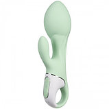 Расширяющийся смарт-вибратор с клиторальным стимулятором Satisfyer Air Pump Bunny 5+ зеленый, фото 8