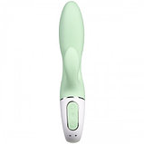 Расширяющийся смарт-вибратор с клиторальным стимулятором Satisfyer Air Pump Bunny 5+ зеленый, фото 5