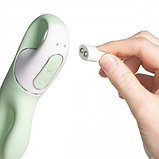 Расширяющийся смарт-вибратор с клиторальным стимулятором Satisfyer Air Pump Bunny 5+ зеленый, фото 9