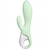 Расширяющийся смарт-вибратор с клиторальным стимулятором Satisfyer Air Pump Bunny 5+ зеленый, фото 4