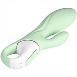 Расширяющийся смарт-вибратор с клиторальным стимулятором Satisfyer Air Pump Bunny 5+ зеленый, фото 7
