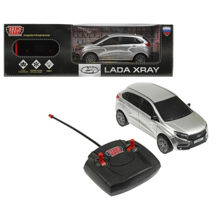 Машина р/у LADA XRAY 18 см, свет, серебрянная LADAXRAY-18L-GY - фото 1 - id-p226754047