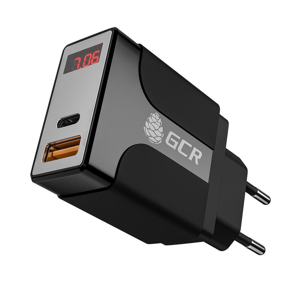 GCR Сетевое зарядное устройство на 2 USB порта (QC 3.0 + PD 3.0 ), черный, GCR-52891 Greenconnect - фото 1 - id-p226754740