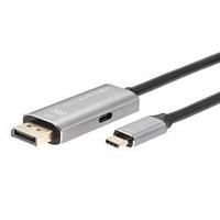 Кабель-адаптер USB Type-Cm -- DP1.4v (m) 8K@60Hz, PD 100W,1.8m , Alum Shell,VCOM CU480MCPD-1.8M