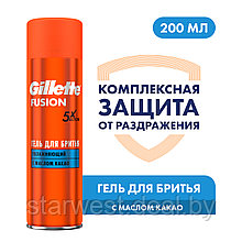 Gillette Fusion 5 Ultra Moisturizing 200 мл Гель для бритья увлажняющий с маслом какао